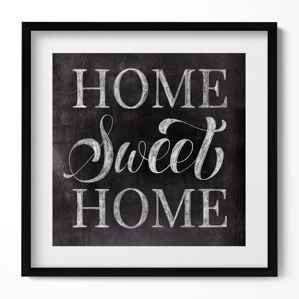 Keretezett falikép Otthoni felirat "home, sweet home"