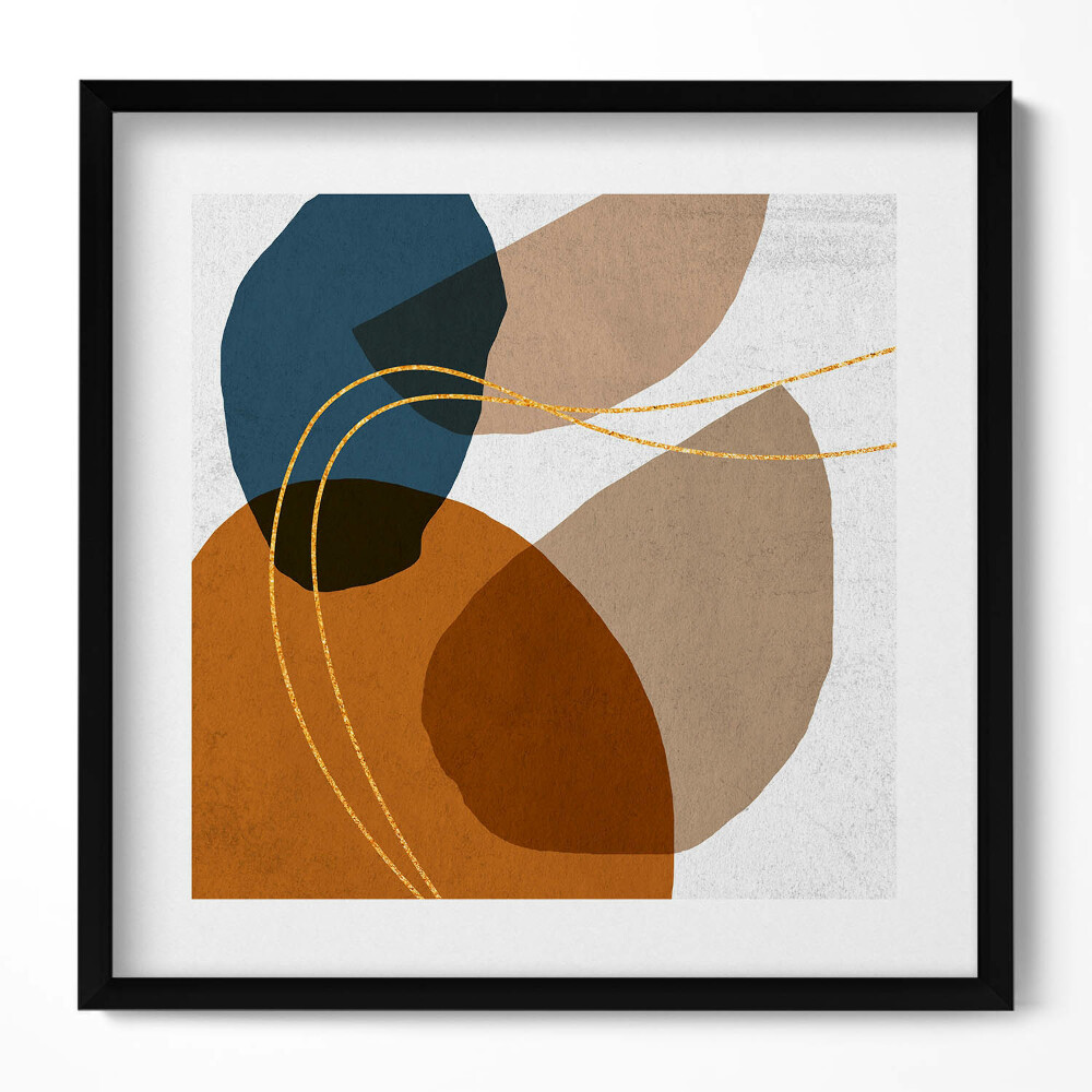 Keretezett falikép Absztrakt formák és színek