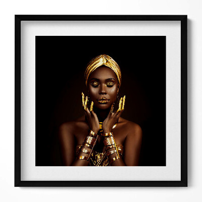 Keretezett falikép Elegáns nő arany kiegészítőkkel