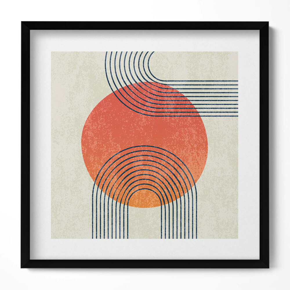 Keretezett falikép Absztrakt geometriai formák