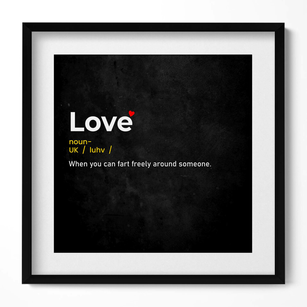 Keretezett falikép Szódefinition a szerelemről