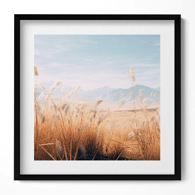 Keretezett falikép Természetes táj fűfélék