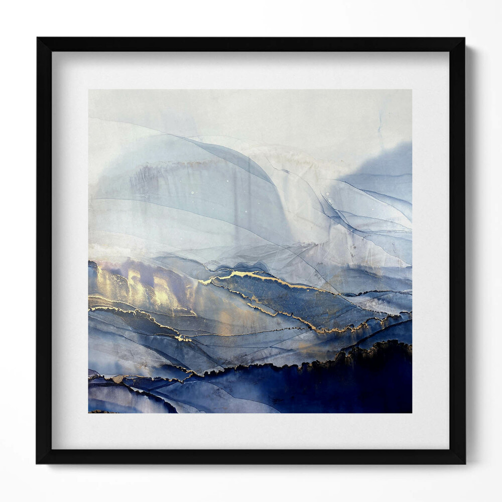 Keretezett falikép Absztrakt hegyvidéki táj