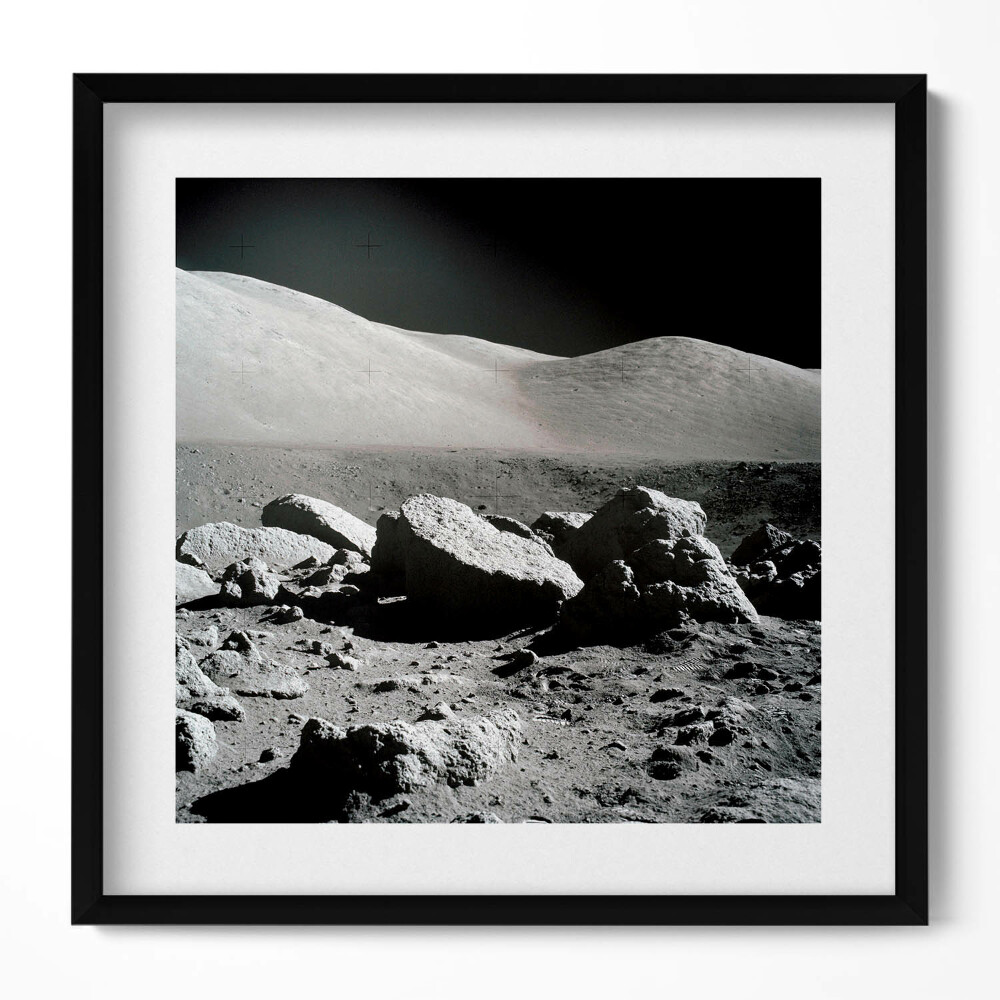 Keretezett falikép Holdbéli táj sziklák és homok