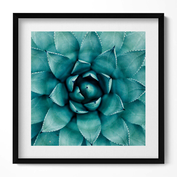 Keretezett falikép Zöld színű levelekből álló növényi motívum