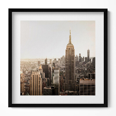 Keretezett falikép Városi táj felhőkarcolók