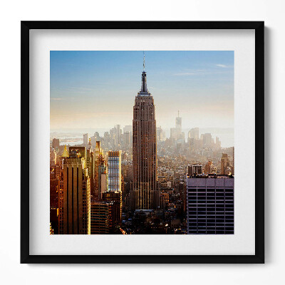 Keretezett falikép Empire State Building városképe