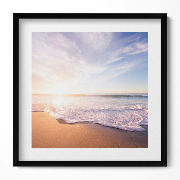 Keretezett falikép Tengerparti naplemente