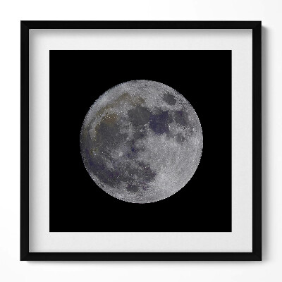 Keretezett falikép Telihold sötét háttérrel