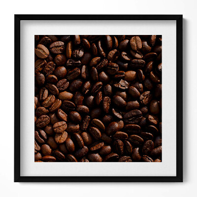 Keretezett falikép Kávébabot ábrázoló festmény