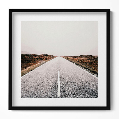Keretezett falikép Üres végtelen út