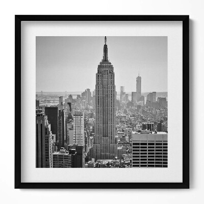 Keretezett falikép New York-i városkép Empire State Building