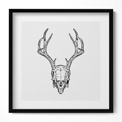 Keretezett falikép Szarvas koponya antlers