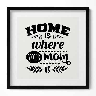 Keretezett falikép Családi otthon üzenete