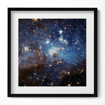 Keretezett falikép Csillagos égbolt galaxisokkal