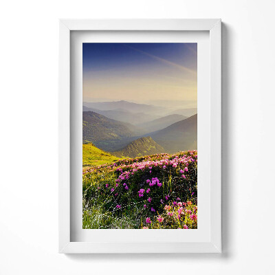 Keretezett kép Virágos hegyvidéki táj