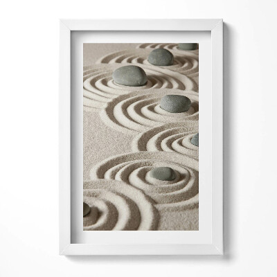 Keretezett kép Kavicsok és hullámok homokban