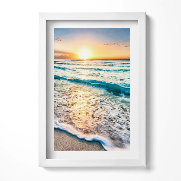 Keretezett kép Naplemente a tengerparton