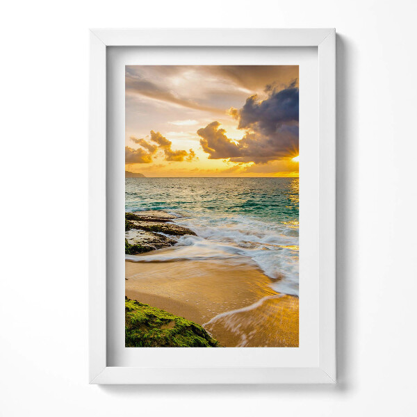 Keretezett kép Tengerparti naplemente