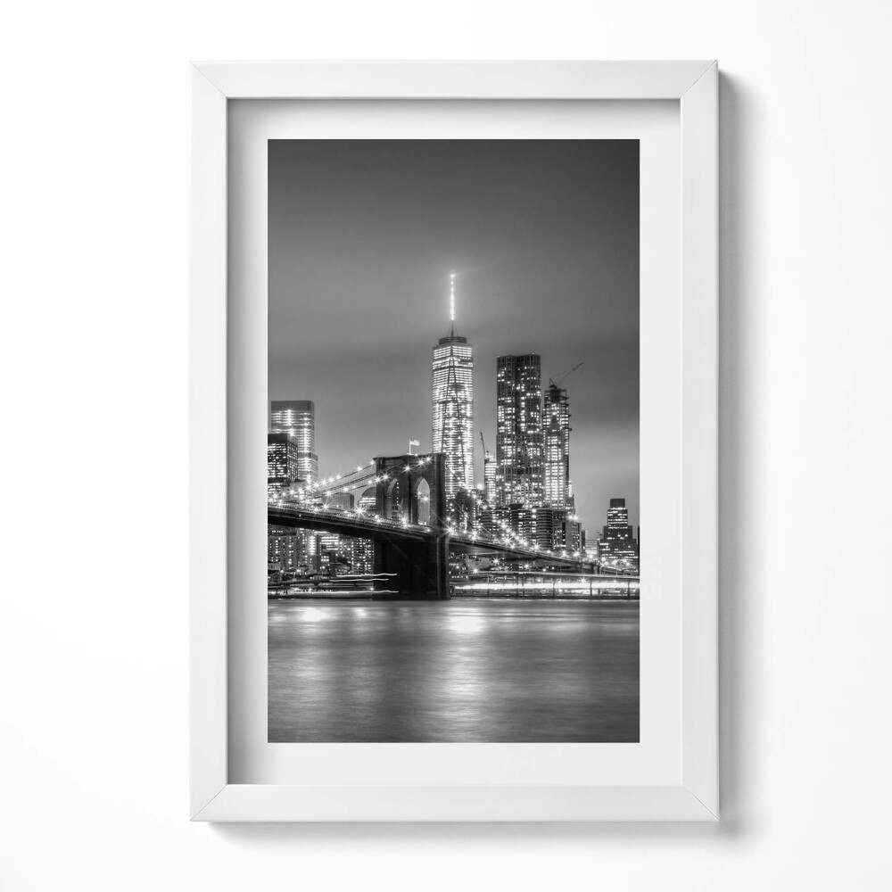 Keretezett kép New York-i városkép éjjel