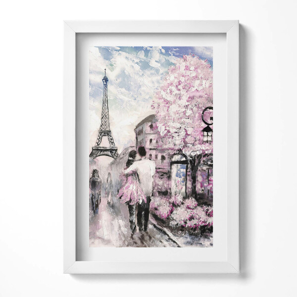 Keretezett kép Párizsi táj romantikus pillanat