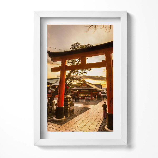 Keretezett kép Torii kapu japán templom