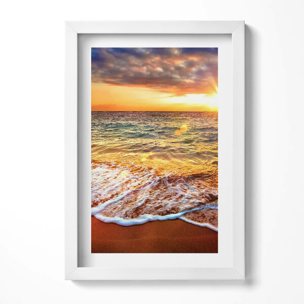 Keretezett kép Naplemente a tengerparton
