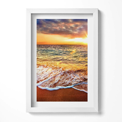 Keretezett kép Naplemente a tengerparton