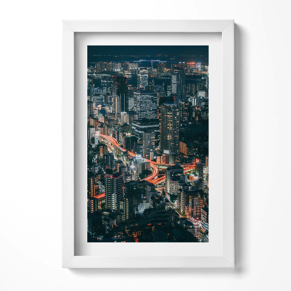 Keretezett kép Éjszakai városkép fényekkel