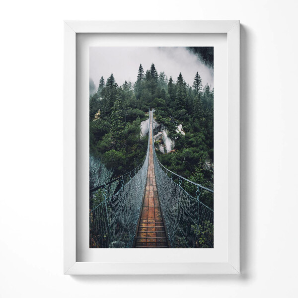 Keretezett kép Függőhíd erdő felett