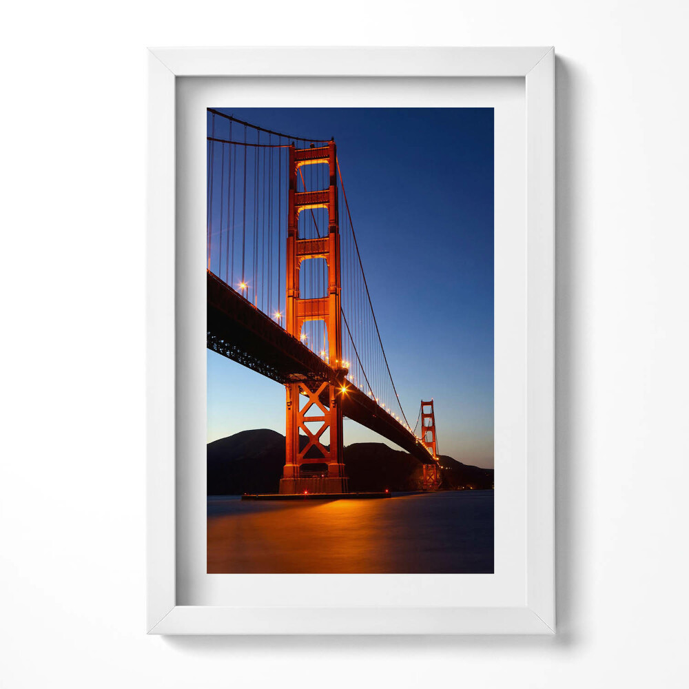 Keretezett kép Aranykapu híd naplementében