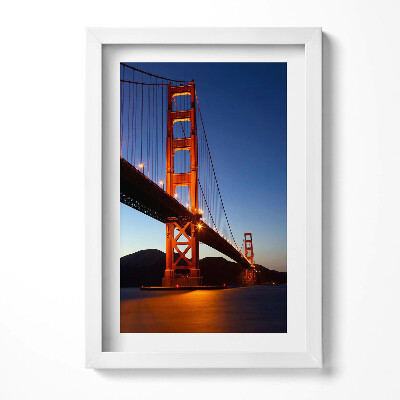 Keretezett kép Aranykapu híd naplementében