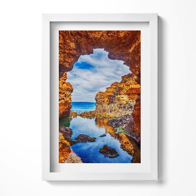 Keretezett kép Tengerparti sziklaalakzat