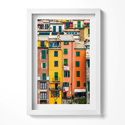 Keretezett kép Színes házak tömbje