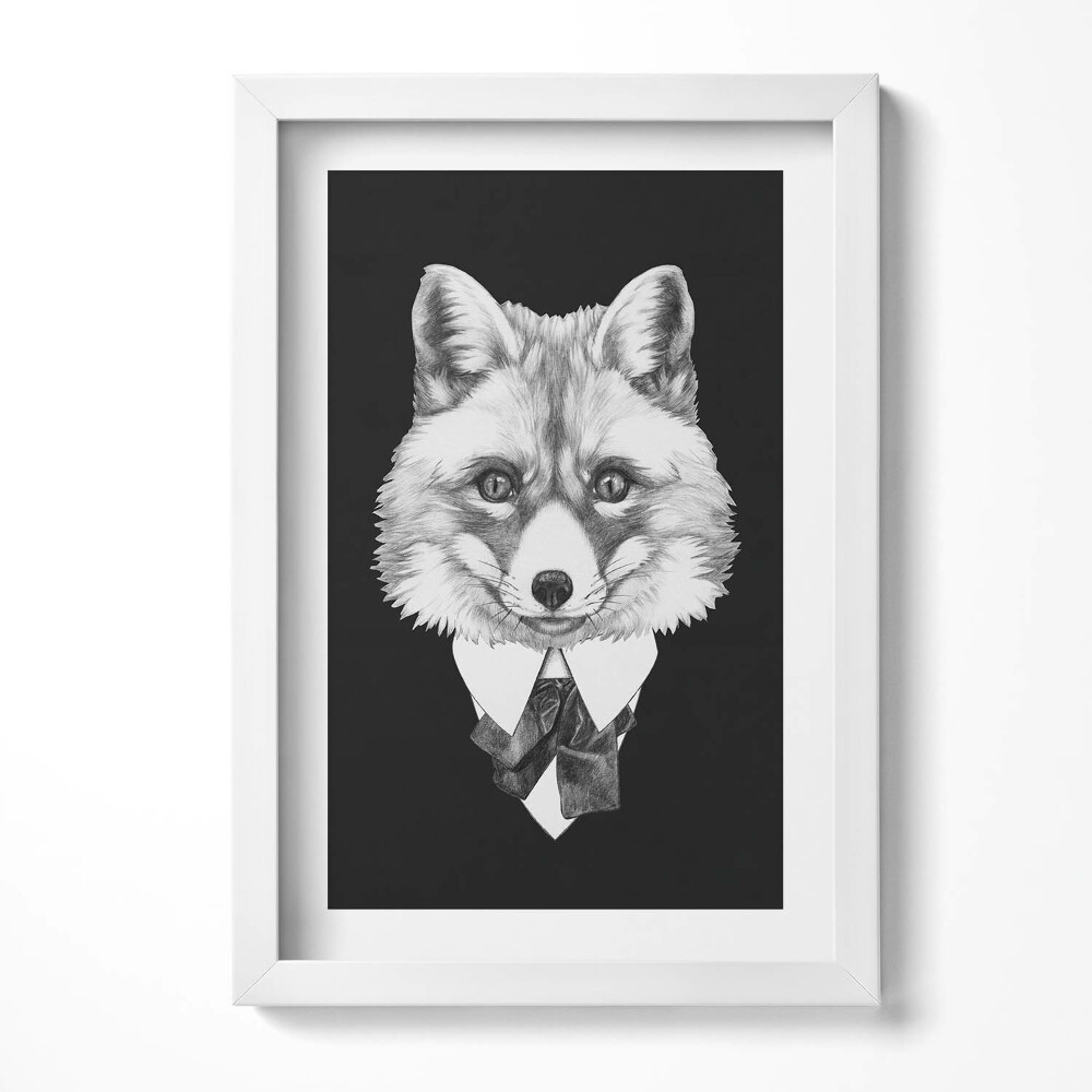 Keretezett kép Üzletember róka portréja