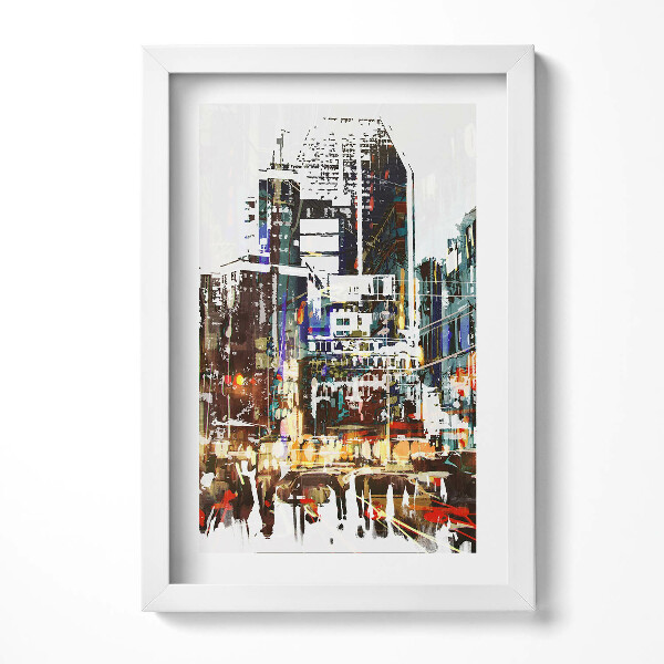 Keretezett kép Modern városi táj élénk színek