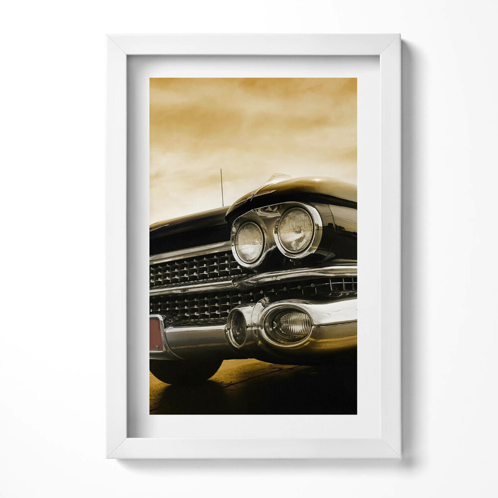 Keretezett kép Retro autó frontja