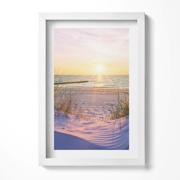 Keretezett kép Naplemente a tengerparton