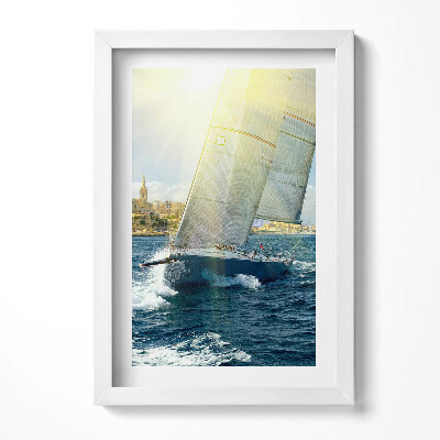 Keretezett kép Vitorlás hajó a tengeren