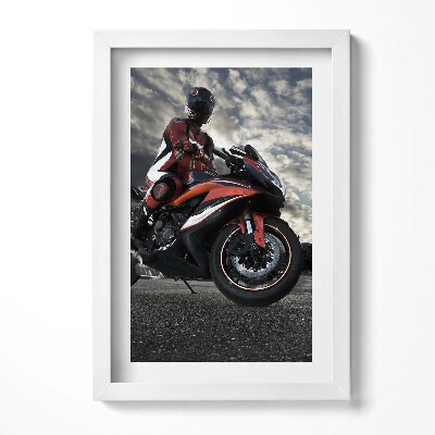 Keretezett kép Motoros a motorján