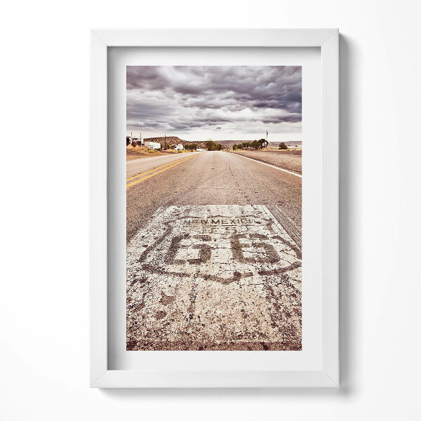 Keretezett kép Útjelző tábla a 66-os úton