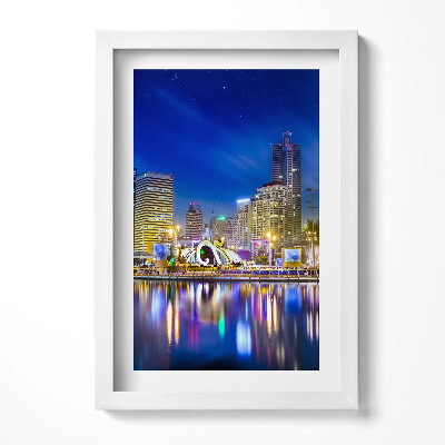 Keretezett kép Modern városi táj éjszaka
