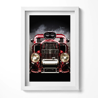 Keretezett kép Régi piros autó frontja