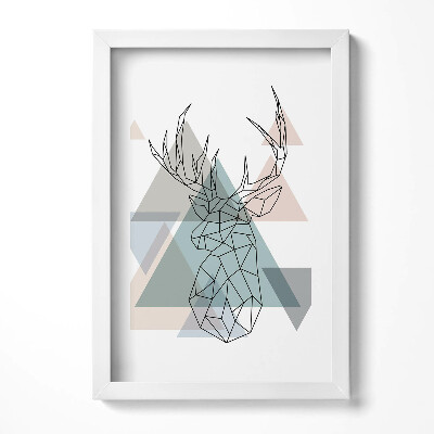 Keretezett kép Geometrikus szarvas fej