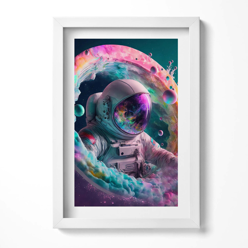 Keretezett kép Űrhajós színes galaxisban