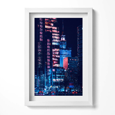 Keretezett kép Modern városi táj éjszakai fények