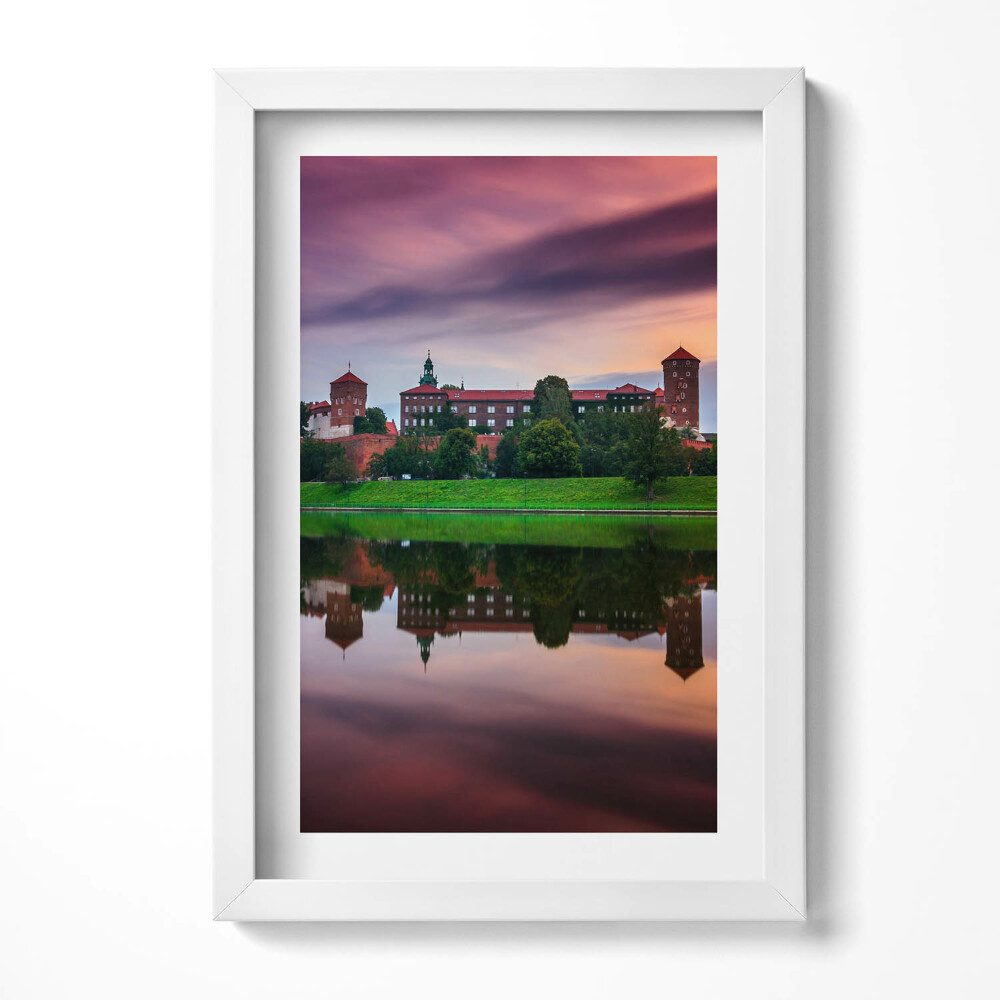 Keretezett kép Vár és tükörkép a vízben