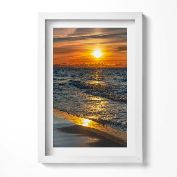 Keretezett kép Naplemente a tengerparton