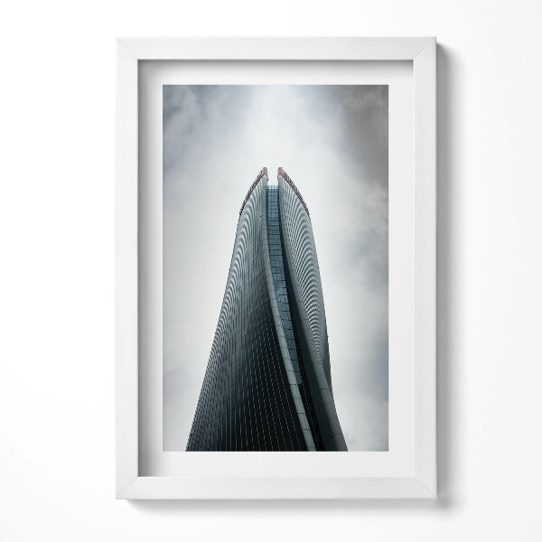 Keretezett kép Modern felhőkarcoló felülről nézve