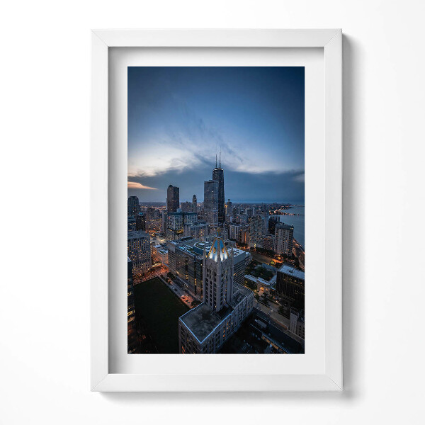 Keretezett kép Városi táj éjszakai fények